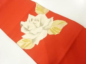 アンティーク　薔薇模様織出し名古屋帯（着用可）